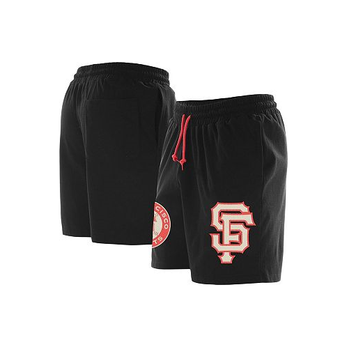 New Era Mens Black San Francisco Giants Color Pack Knit Shorts