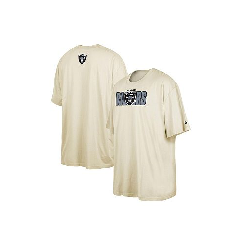 New Era Mens Cream Las Vegas Raiders 2023 NFL Draft Big and Tall T-shirt