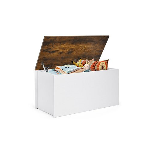 Costway Flip-top Storage Chest Lift Top Storage Bench Wooden Deck Box Toy Box
