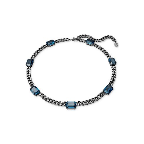 Swarovski Millenia Black-Tone Crystal Necklace 19-3/4