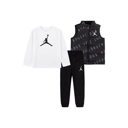 Jordan Toddler Boys Jumpman Printed Vest T-shirt and Pants 3-Piece Set