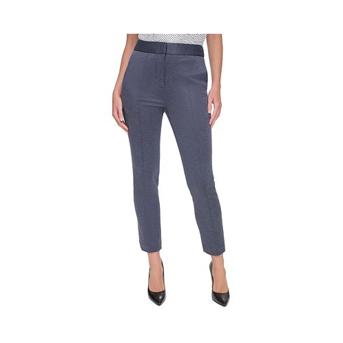 Tommy Hilfiger Womens Pintucked Front Ankle Pants