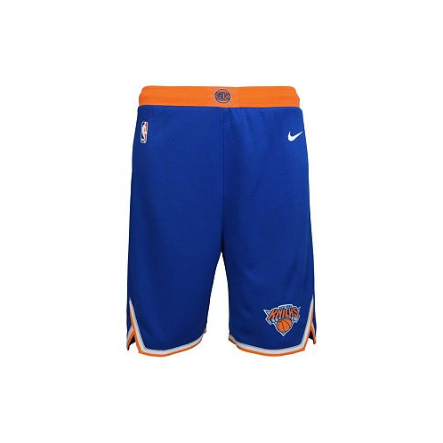 Nike Big Boys Blue New York Knicks Icon Edition Mesh Performance Swingman Shorts