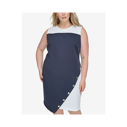 Tommy Hilfiger Plus Size Colorblocked Jersey Dress
