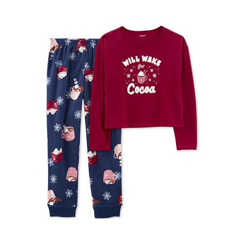 Carters Big Girls Will Wake for Cocoa Pajamas 2 Piece Set