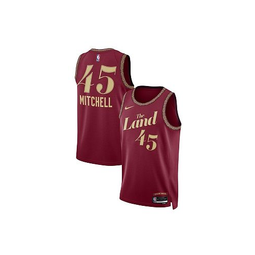 Nike Mens and Womens Donovan Mitchell Wine Cleveland Cavaliers 2023/24 Swingman Jersey - City Edition