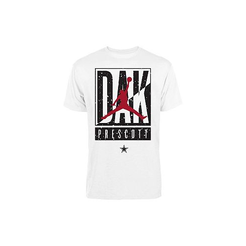 Jordan Mens Dak Prescott White Dallas Cowboys Cut Box Graphic T-shirt