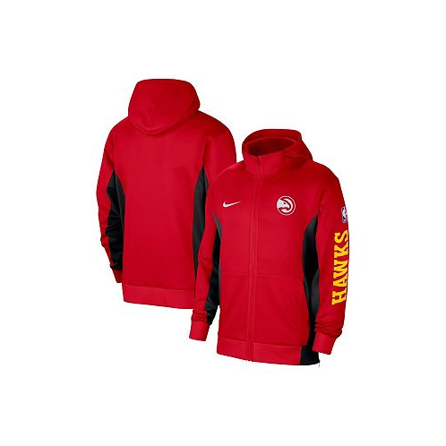 Nike Mens Red Atlanta Hawks 2023/24 Authentic Showtime Full-Zip Hoodie