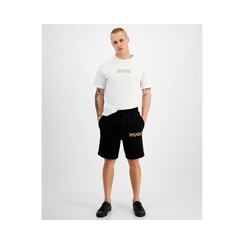 HUGO Mens Regular-Fit French Terry Shorts