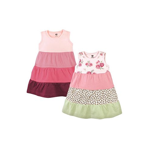 Hudson Baby Baby Girls Baby Cotton Dresses Blush Rose Leopard