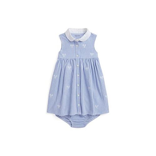 Polo Ralph Lauren Baby Girls Tennis-Embroidered Mesh Dress