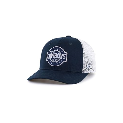 47 Brand Big Boys Navy White Dallas Cowboys Scramble Adjustable Trucker Hat