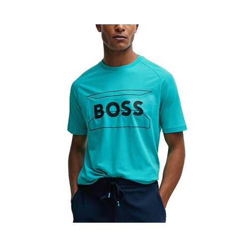 Hugo Boss Mens Logo Artwork Regular-Fit T-shirt