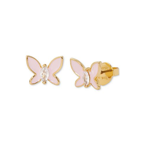 Kate spade new york Gold-Tone Cubic Zirconia & Colored Butterfly Mini Stud Earrings