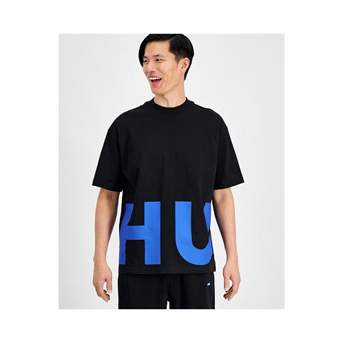 Hugo Boss Mens Oversized-Fit Logo Graphic T-Shirt