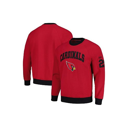 Tommy Hilfiger Mens Cardinal Arizona Cardinals Reese Raglan Tri-Blend Pullover Sweatshirt
