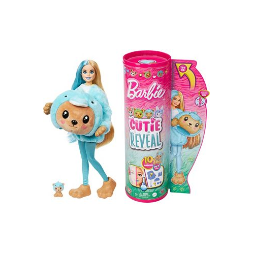 Barbie Cutie Reveal Costume-Themed Series Doll and Accessories with 10 Surprises Teddy Bear as Dolphin