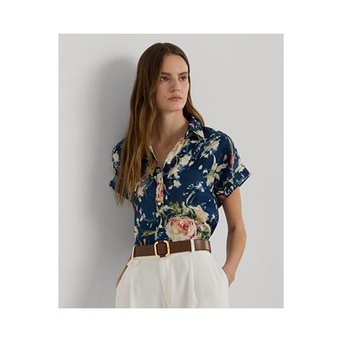 POLO Ralph Lauren Womens Linen Short-Sleeve Shirt