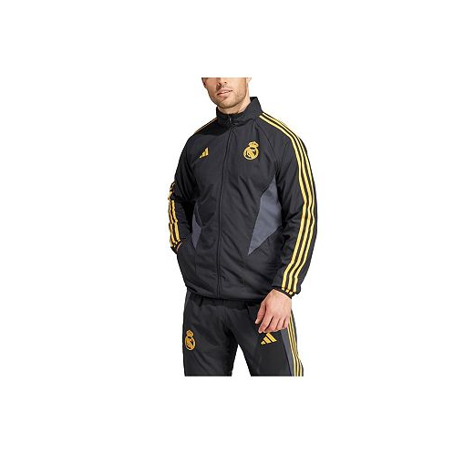 Adidas Mens Black Real Madrid 2023/24 Anthem Full-Zip Jacket