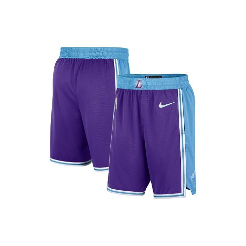 Nike Mens Purple Blue Los Angeles Lakers 2021/22 City Edition Swingman Shorts