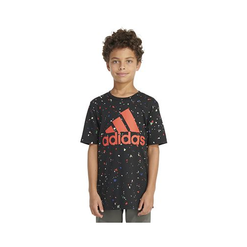 Adidas Big Boys Short Sleeve Terrazzo Dot Print T-Shirt