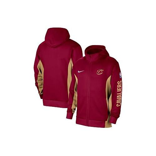 Nike Mens Wine Cleveland Cavaliers 2023/24 Authentic Showtime Full-Zip Hoodie