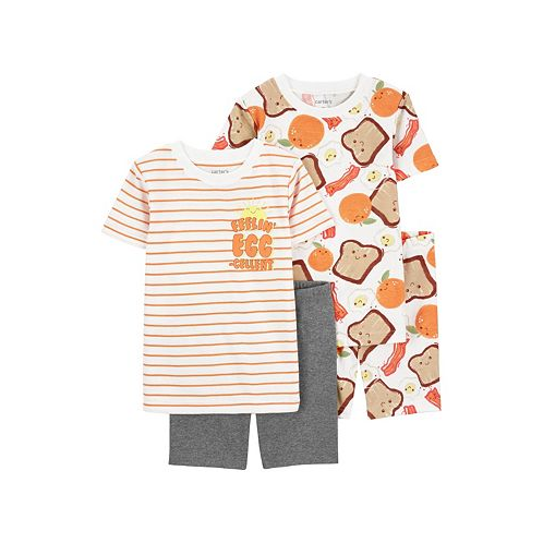 Carters Toddler Boys T-shirt and Shorts Pajama 4 Piece Set