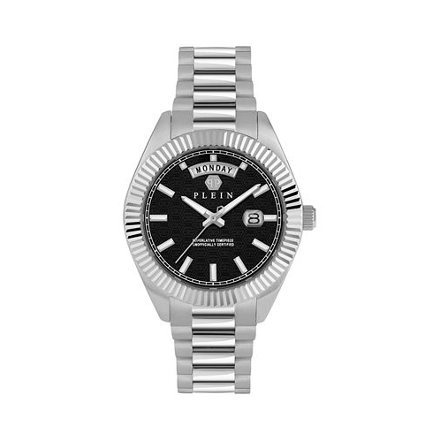 Philipp Plein Mens Date Superlative Stainless Steel Bracelet Watch 42mm