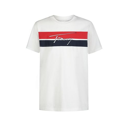 Tommy Hilfiger Little Boys Stripe And Script Short Sleeve T-shirt