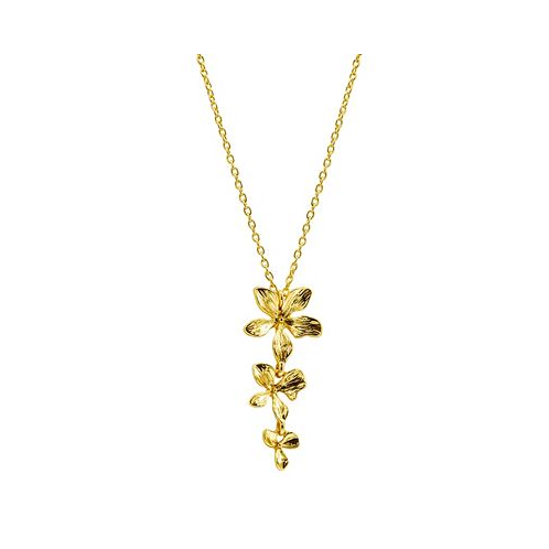 ADORNIA 14K Gold-Plated 3-Petal Necklace