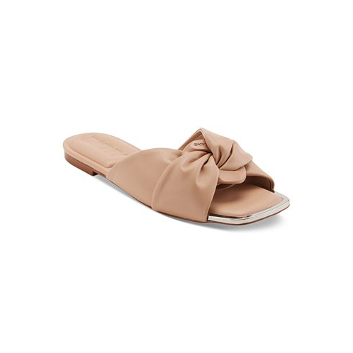 DKNY Womens Doretta Square Toe Slide Sandals
