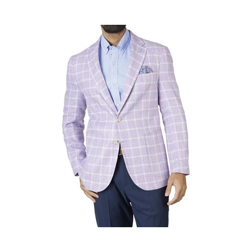 Tailorbyrd Mens Textured Plaid Sportcoat