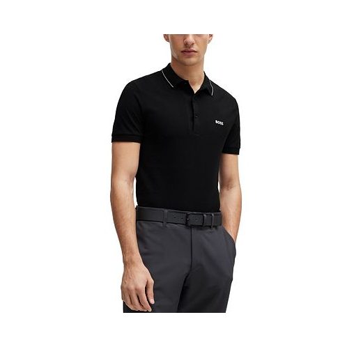 Hugo Boss Mens Tonal Logo Slim-Fit Polo Shirt