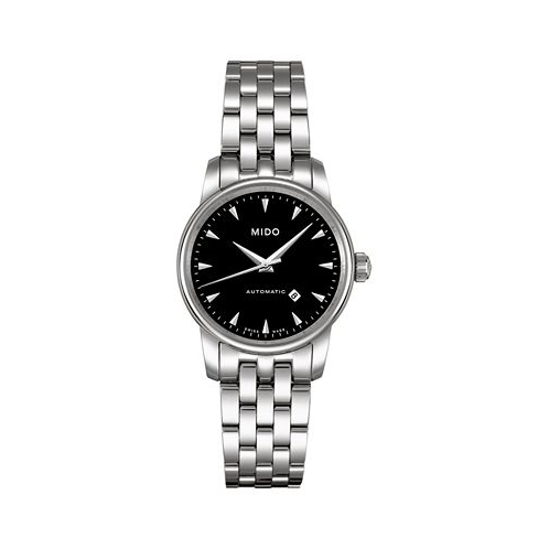 Mido Womens Swiss Automatic Baroncelli Stainless Steel Bracelet Watch 29mm