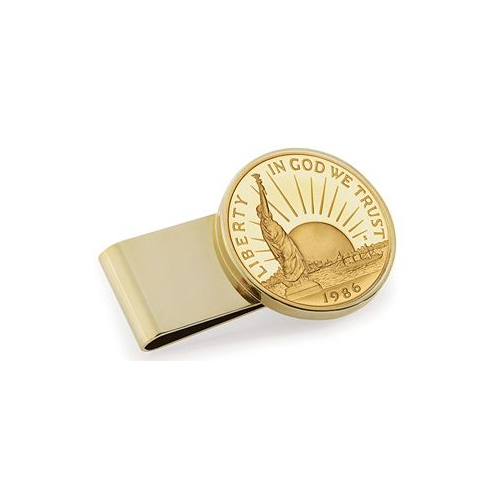 American Coin Treasures Mens Gold-Layered Statue of Liberty Commemorative Half Dollar Stainless Steel Coin Money Clip