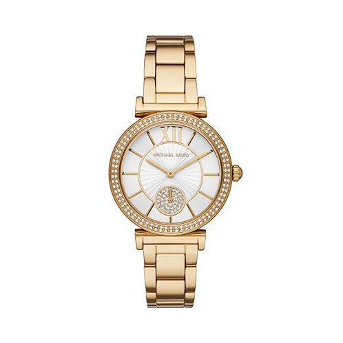 Michael Kors Womens Abbey Gold-Tone Stainless Steel Bracelet Watch 36mm