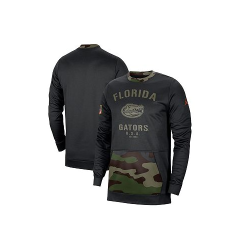 Jordan Mens Black Camo Florida Gators Military-Inspired Appreciation Performance Pullover Sweatshirt