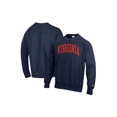 Champion Mens Navy Virginia Cavaliers Arch Reverse Weave Pullover Sweatshirt