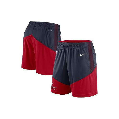 Nike Mens Navy Red Houston Texans Primary Lockup Performance Shorts