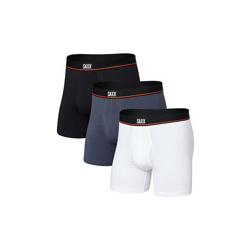 SAXX Mens Non-Stop Stretch Boxer Fly Brief Pack of 3