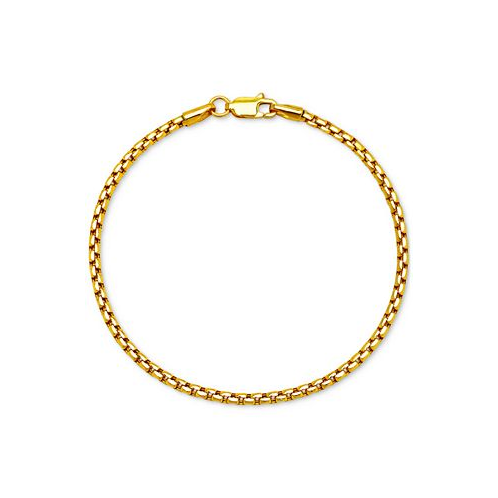 Macys Rounded Box Link Chain Bracelet 7 in 14k Gold