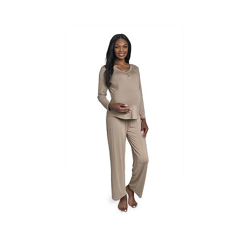 Everly Grey Maternity Laina Top & Pants /Nursing Pajama Set