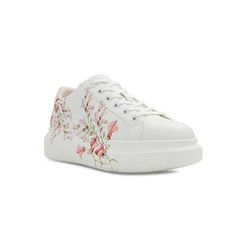 ALDO Womens Peono Floral Lace-Up Platform Sneakers