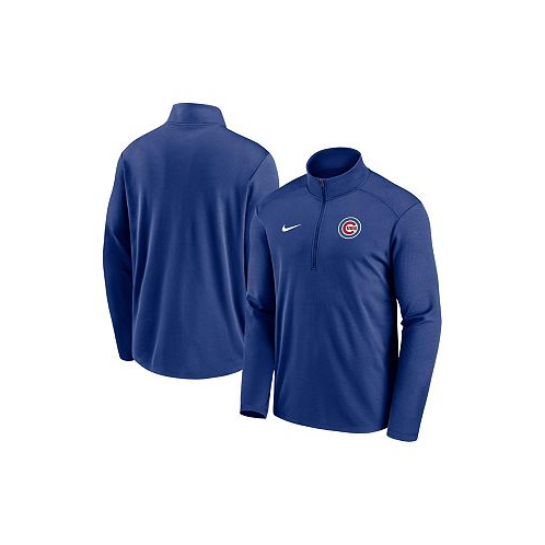 Nike Mens Royal Chicago Cubs Agility Pacer Performance Half-Zip Top