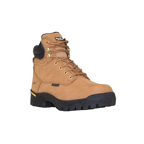 RefrigiWear Mens Ice Logger Warm Insulated Waterproof Tan Leather Work Boots