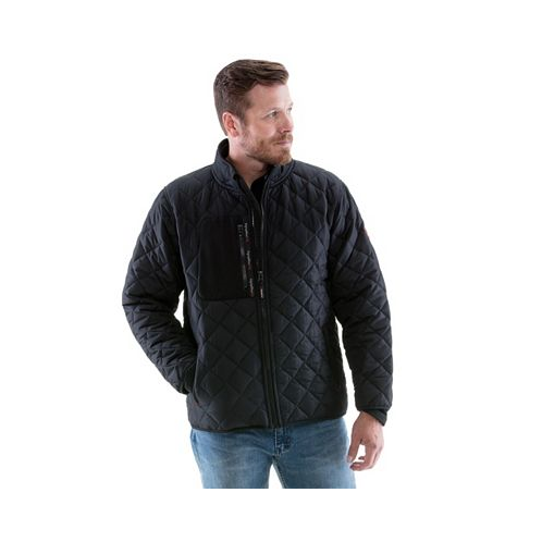 RefrigiWear Big & Tall Insulated Diamond Quilted Jacket with Fleece Lined Collar