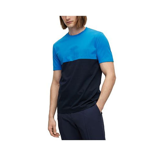 Hugo Boss Mens Regular-Fit Color-Blocked T-shirt
