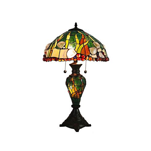 Dale Tiffany Coral Seashells Table Lamp with Night Light