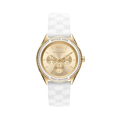 Michael Kors Womens Jessa Multifunction White Silicone Watch 40mm