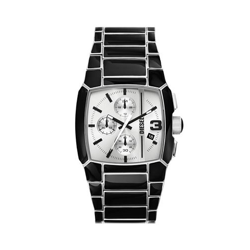 Diesel Mens Cliffhanger Chronograph Black Stainless Steel Watch 40mm